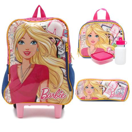 Travel Barbie Kit Mochilete com Lancheira e Estojo - Sestini 065227 Menor preço em Travel Barbie Kit Mochilete com Lancheira e Estojo - Sestini 065227