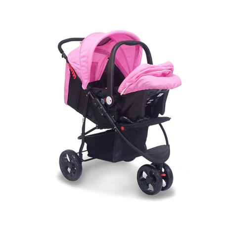 Travel System (Carrinho + Bebê Conforto) Urban Rosa Baby Style Menor preço em Travel System (Carrinho + Bebê Conforto) Urban Rosa Baby Style