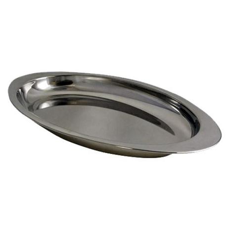 Travessa Bandeja Oval de Aço Inox 43 x 23cm para Porção - Satyam Menor preço em Travessa Bandeja Oval de Aço Inox 43 x 23cm para Porção - Satyam