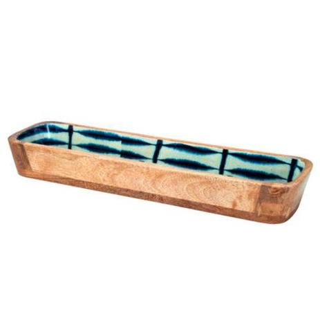 Travessa De Madeira Leafage Azul 38 Cm - Goldenhome é boa?