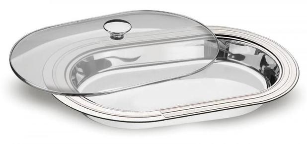 Travessa Funda Inox com Tampa Vidro 45x31Ciclo Tramontina 61517454 Menor preço em Travessa Funda Inox com Tampa Vidro 45x31Ciclo Tramontina 61517454
