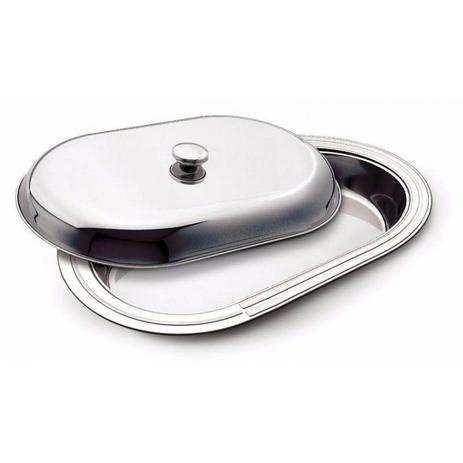 Travessa Inox Funda com Tampa 45cmx31cm Ciclo Tramontina Menor preço em Travessa Inox Funda com Tampa 45cmx31cm Ciclo Tramontina