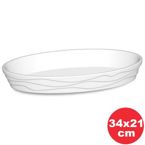 Travessa Melamina Funda Oval Buffet Branco Haus 34,5x21x4,6cm Dt83890 Menor preço em Travessa Melamina Funda Oval Buffet Branco Haus 34,5x21x4,6cm Dt83890