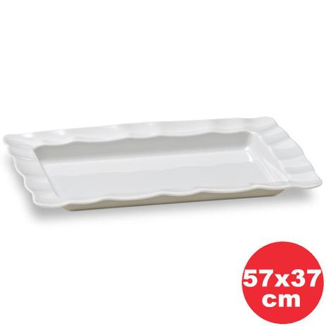 Travessa Melamina Retangular Wave Branco Haus 57x37x5cm Ds-5838 Menor preço em Travessa Melamina Retangular Wave Branco Haus 57x37x5cm Ds-5838