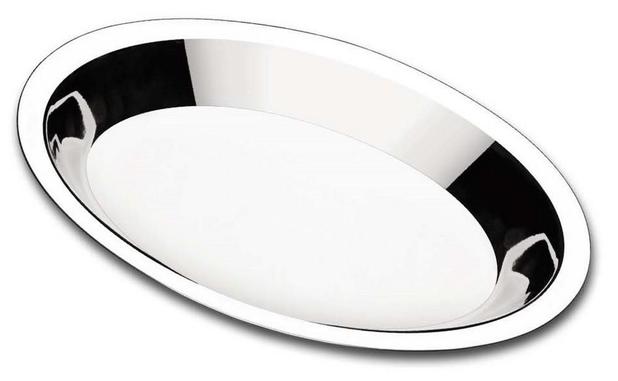Travessa Oval Funda 26 cm Inox - Gedex Menor preço em Travessa Oval Funda 26 cm Inox - Gedex