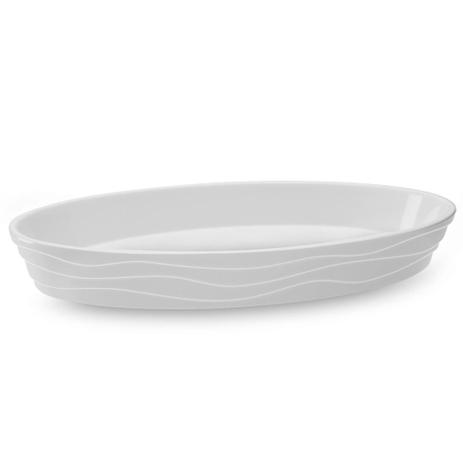 Travessa Oval Funda Buffet 34 x 21 x 4,5 cm em Melamina Branca - Brinox Menor preço em Travessa Oval Funda Buffet 34 x 21 x 4,5 cm em Melamina Branca - Brinox