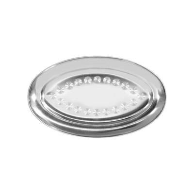 Travessa Oval Rasa Aço Inox 21 X 13 X 1 cm - 123 útil Menor preço em Travessa Oval Rasa Aço Inox 21 X 13 X 1 cm - 123 útil