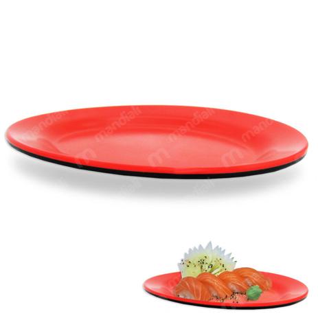 Travessa Prato Oval 30 Cm em Melamina para Petiscos e Sushi Vermelho Fuxing Menor preço em Travessa Prato Oval 30 Cm em Melamina para Petiscos e Sushi Vermelho Fuxing