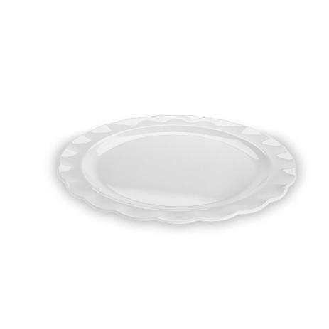 Travessa Redonda Wave 41 x 3,5 cm em Melamina Branca - Brinox Menor preço em Travessa Redonda Wave 41 x 3,5 cm em Melamina Branca - Brinox