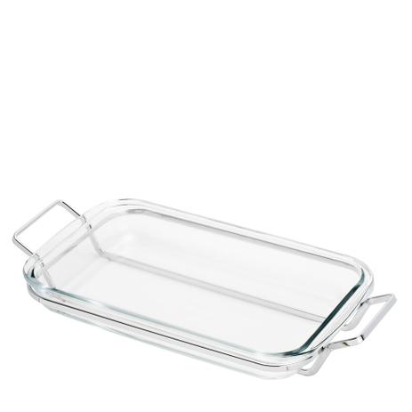 Travessa Refratária Wolff com Suporte Vidro 34X20CM - 100097 Menor preço em Travessa Refratária Wolff com Suporte Vidro 34X20CM - 100097