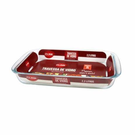 Travessa retangular de vidro 2.2 L - Goldenhome Menor preço em Travessa retangular de vidro 2.2 L - Goldenhome