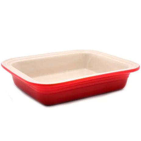 Travessa Retangular Funda Le Creuset Cerâmica Vermelho 27CM - 14002 Menor preço em Travessa Retangular Funda Le Creuset Cerâmica Vermelho 27CM - 14002