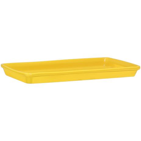 Travessa Retangular Rasa Mondoceram Gourmet A31421 22x12cm Amarela Menor preço em Travessa Retangular Rasa Mondoceram Gourmet A31421 22x12cm Amarela