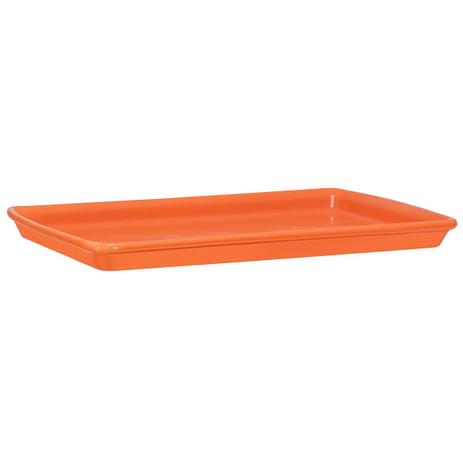 Travessa Retangular Rasa Mondoceram Gourmet A31531 26x17cm Laranja Menor preço em Travessa Retangular Rasa Mondoceram Gourmet A31531 26x17cm Laranja