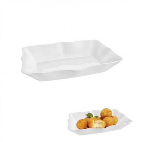 Travessa Retangular Styllos em Plastico 800 Ml Ideal para Petiscos Branca injetemp Menor preço em Travessa Retangular Styllos em Plastico 800 Ml Ideal para Petiscos Branca injetemp