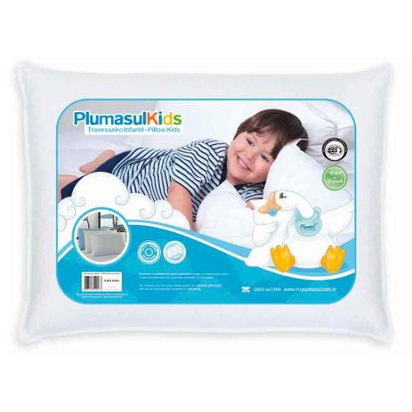 TRAVESSEIRO BABY 50 PLUMA 50 FIBRA BRANCO 30X40CM - Plumasul Menor preço em TRAVESSEIRO BABY 50 PLUMA 50 FIBRA BRANCO 30X40CM - Plumasul