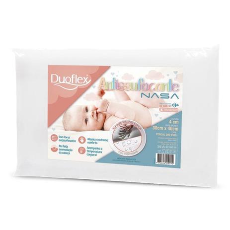 Travesseiro Baby Antissufocante Nasa Capa Impermeável Duoflex Menor preço em Travesseiro Baby Antissufocante Nasa Capa Impermeável Duoflex