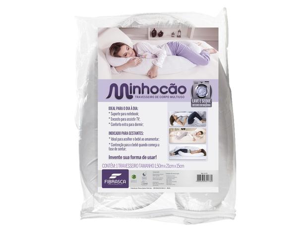 Travesseiro de corpo Multiuso Minhocão 25cm x 160cm Fibrasca Menor preço em Travesseiro de corpo Multiuso Minhocão 25cm x 160cm Fibrasca