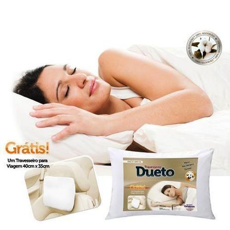 Travesseiro Dueto 100 Algodão GRÁTIS 1 Travesseiro de Viagem - Ortobom é boa?