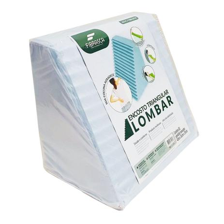 Travesseiro Encosto anatômico Lombar Triangular Fibrasca Menor preço em Travesseiro Encosto anatômico Lombar Triangular Fibrasca