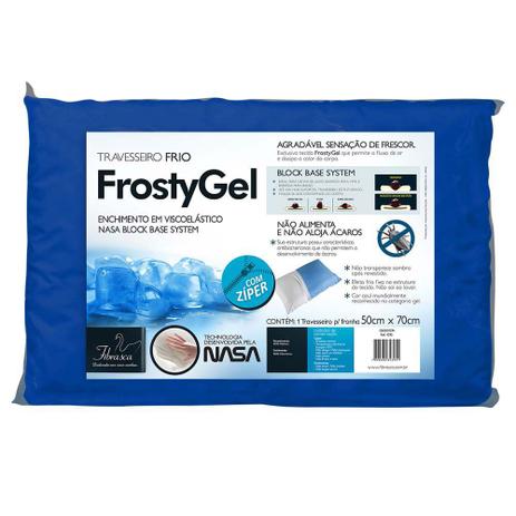 Travesseiro Fibrasca Viscoelástico Frostygel 50x70cm Menor preço em Travesseiro Fibrasca Viscoelástico Frostygel 50x70cm