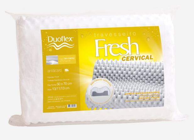 Travesseiro Fresh Cervical Duoflex Menor preço em Travesseiro Fresh Cervical Duoflex
