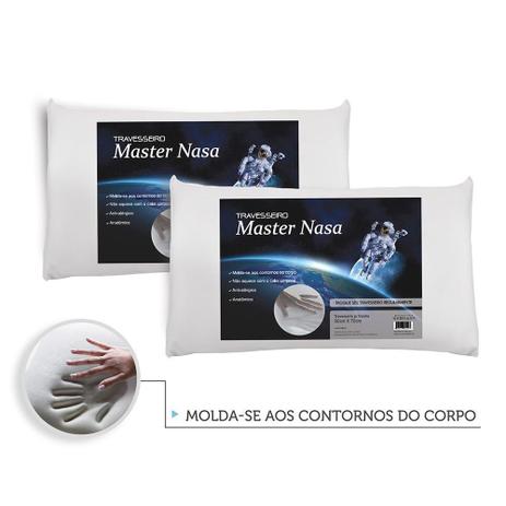 Travesseiro Master Comfort Master Nasa Branco Por 2 Unidades - MASTERCOMFORT Menor preço em Travesseiro Master Comfort Master Nasa Branco Por 2 Unidades - MASTERCOMFORT