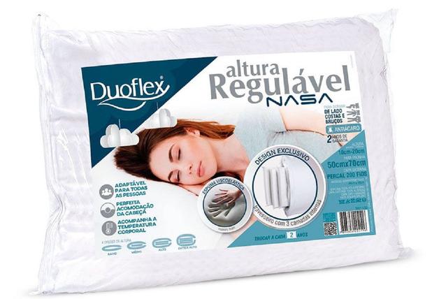 Travesseiro Nasa De Altura Regulável Duoflex 50 X 70 Rn1109 Menor preço em Travesseiro Nasa De Altura Regulável Duoflex 50 X 70 Rn1109
