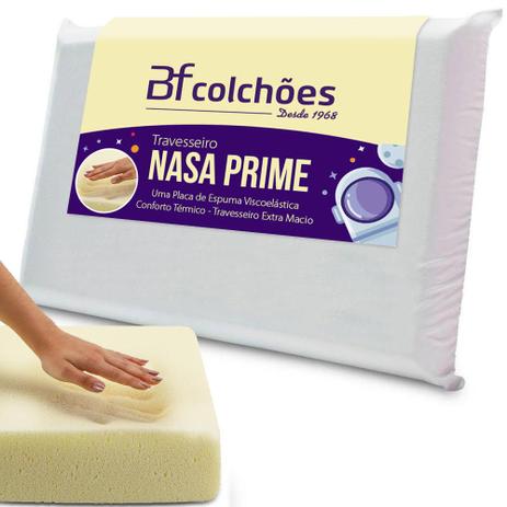 Travesseiro Nasa Espuma Viscoelástico Toque Macio Anatômico 50x70cm BF Colchões Menor preço em Travesseiro Nasa Espuma Viscoelástico Toque Macio Anatômico 50x70cm BF Colchões