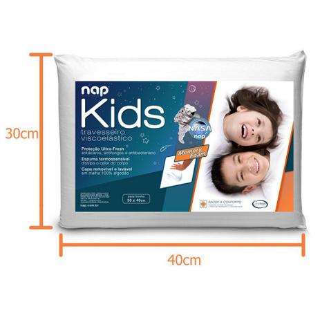 Travesseiro Nasa - Nap Kids Branco Menor preço em Travesseiro Nasa - Nap Kids Branco