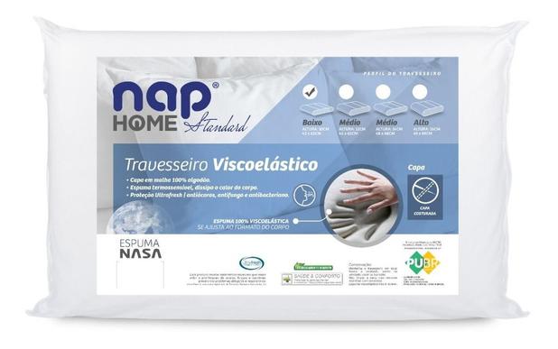 Travesseiro Nasa Perfil Baixo 10cm - Capa Algodão - Nap Menor preço em Travesseiro Nasa Perfil Baixo 10cm - Capa Algodão - Nap