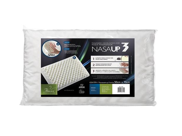 Travesseiro Nasa UP 3 com gomos massageadores 50cm x 70cm UN Fibrasca Menor preço em Travesseiro Nasa UP 3 com gomos massageadores 50cm x 70cm UN Fibrasca