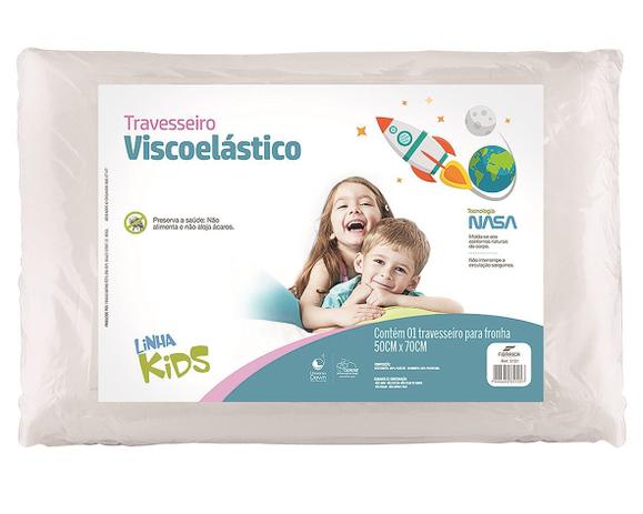 Travesseiro Nasa Viscoelástico Kids - Fibrasca Z5101 Menor preço em Travesseiro Nasa Viscoelástico Kids - Fibrasca Z5101