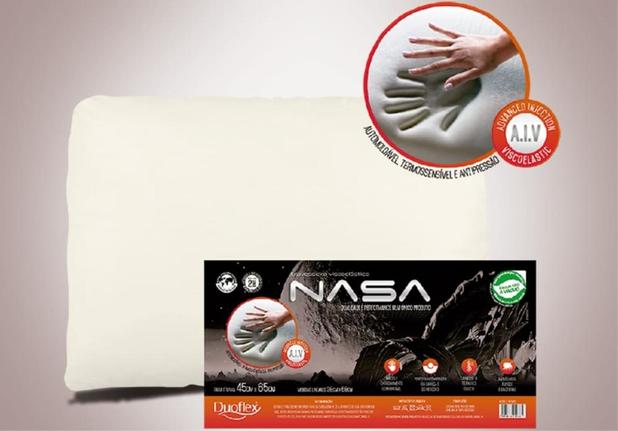 Travesseiro NASA-X Viscoelástico - 45 x 65 cm - Duoflex Menor preço em Travesseiro NASA-X Viscoelástico - 45 x 65 cm - Duoflex
