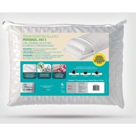 Travesseiro No Allergy Personal Mix 3 - Fibrasca Menor preço em Travesseiro No Allergy Personal Mix 3 - Fibrasca