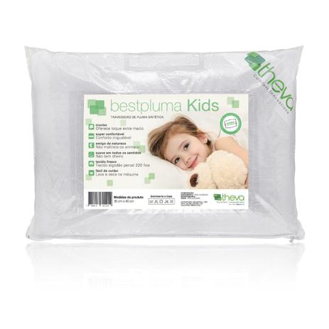 Travesseiro Ortopédico Infantil de Pluma Sintética BestPluma Kids Copespuma 30x40cm Menor preço em Travesseiro Ortopédico Infantil de Pluma Sintética BestPluma Kids Copespuma 30x40cm