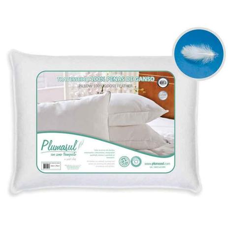 TRAVESSEIRO PENA DE GANSO 50x70cm BRANCO - Plumasul é boa?