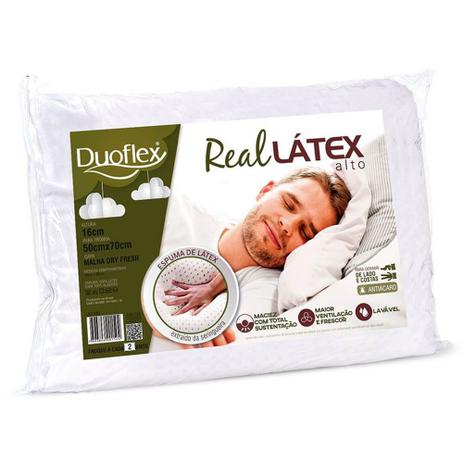 Travesseiro Real Latex Alto - Duoflex Menor preço em Travesseiro Real Latex Alto - Duoflex