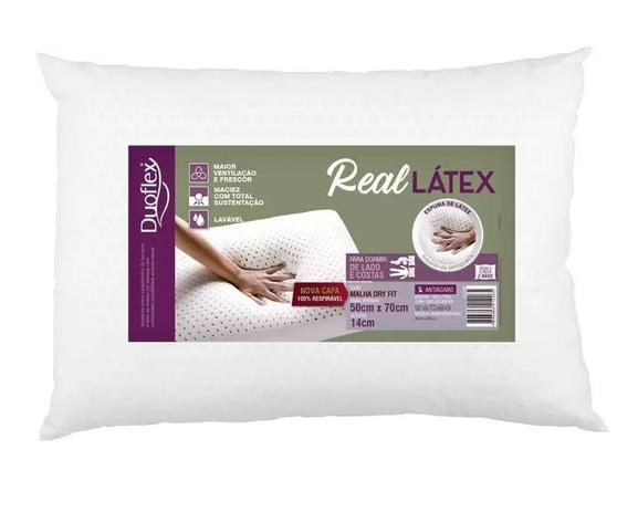 Travesseiro Real Látex BAIXO 50x70x14cm - Duoflex Menor preço em Travesseiro Real Látex BAIXO 50x70x14cm - Duoflex