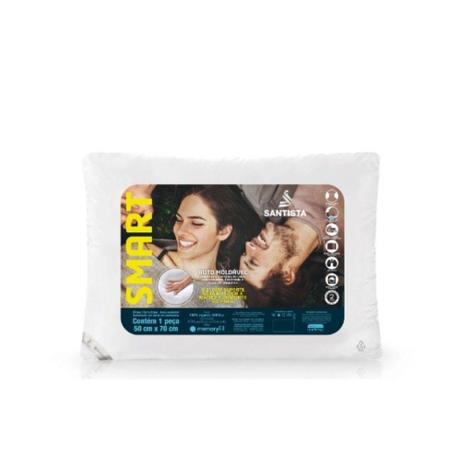 Travesseiro Rolinho Santista Smart 300 Fios 50x70cm Menor preço em Travesseiro Rolinho Santista Smart 300 Fios 50x70cm