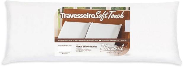 Travesseiro Soft Touch Body Pillow 50x150 Branco - Plumasul Menor preço em Travesseiro Soft Touch Body Pillow 50x150 Branco - Plumasul