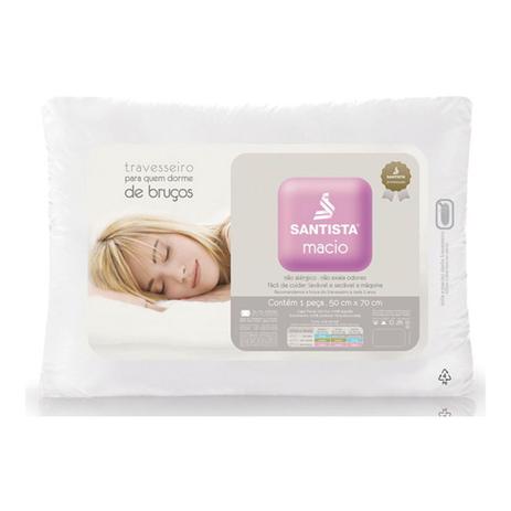 Travesseiro Suporte Macio Premier Bulk Santista - Único - Branco Menor preço em Travesseiro Suporte Macio Premier Bulk Santista - Único - Branco