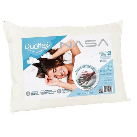 Travesseiro Viscoelástico Nasa 14cm de Altura - Duoflex Menor preço em Travesseiro Viscoelástico Nasa 14cm de Altura - Duoflex