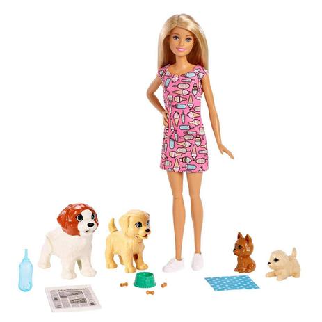 Treinadora de Cachorrinhos Barbie - Mattel FXH08 Menor preço em Treinadora de Cachorrinhos Barbie - Mattel FXH08
