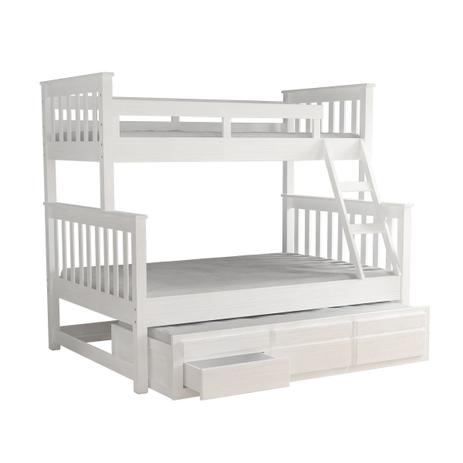 Treliche Estação de Dormir com Cama de Casal Madeira Maciça e Cama Auxiliar com 3 Gavetas Branco Lav - SARAIVA Menor preço em Treliche Estação de Dormir com Cama de Casal Madeira Maciça e Cama Auxiliar com 3 Gavetas Branco Lav - SARAIVA