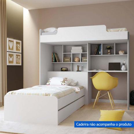 Treliche Office New com Baú e Escrivaniha Conect Santos Andirá Menor preço em Treliche Office New com Baú e Escrivaniha Conect Santos Andirá