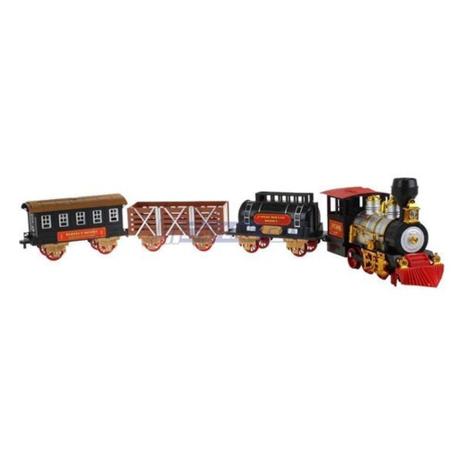 Ferrorama trem locomotiva brinquedo crianca luz 15 pecas infantil abmida