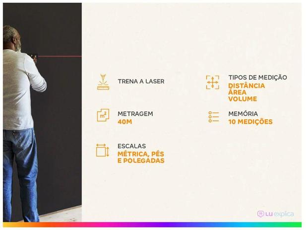 Trena a Laser Bosch 40m GLM 40 Professional - com Bolsa Protetora