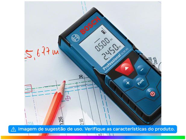 Trena a Laser Bosch 40m GLM 40 Professional - com Bolsa Protetora