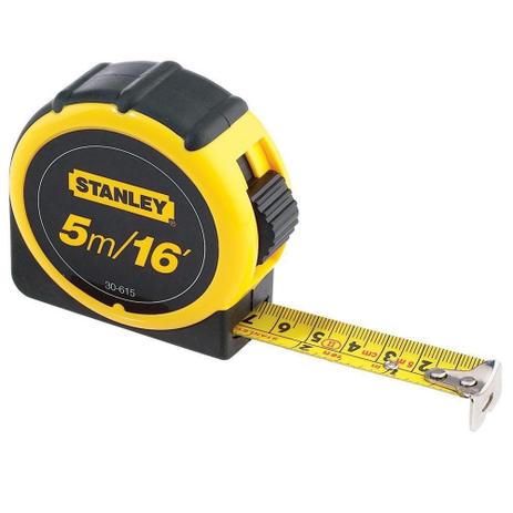 Trena com fita de aço de 5 metros com trava - GLOBAL PLUS - Stanley Menor preço em Trena com fita de aço de 5 metros com trava - GLOBAL PLUS - Stanley